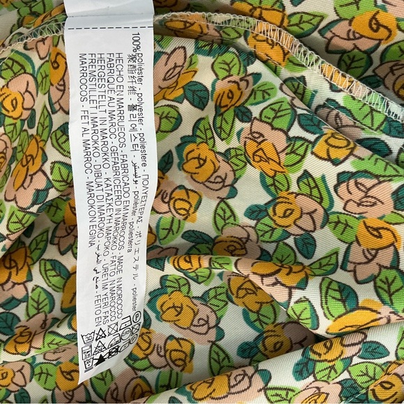 Zara Green Leaves and Floral Maxi Shirt Dress - Picture 6 of 6